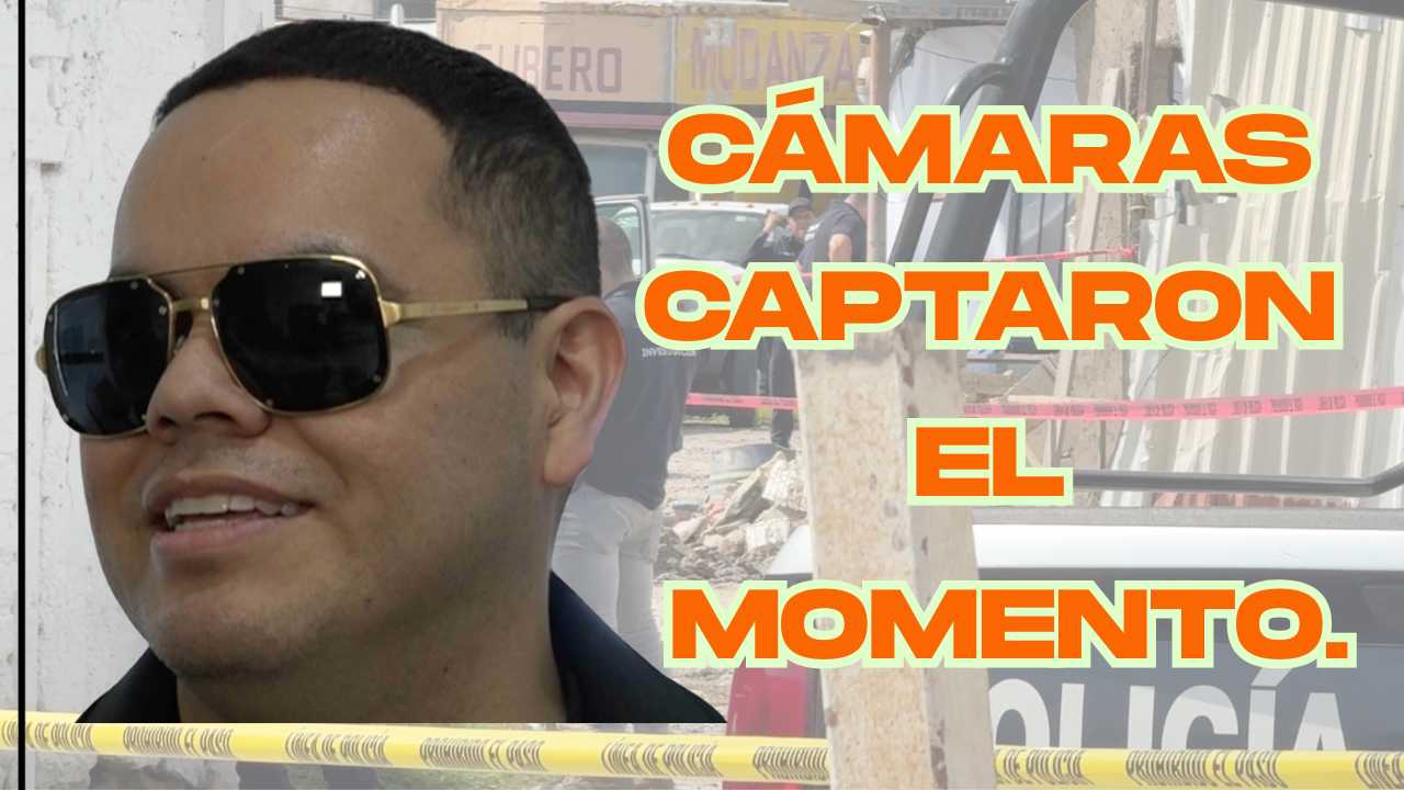 Cámaras de seguridad captan el momento de la agresión contra Ernesto Barajas.